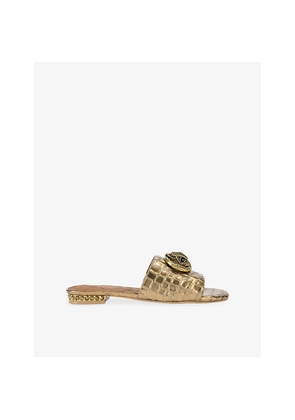 Womens Kurt Geiger London Chelsea Leather Flat Sandals