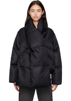 MM6 Maison Margiela Black Scarf Down Jacket