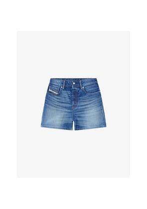 Womens Diesel De-Jiro Relaxed-Fit Denim Shorts
