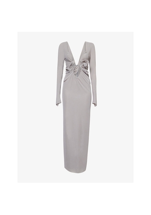 Womens Christopher Esber Molded Venus Shawl Jersey Maxi Dress