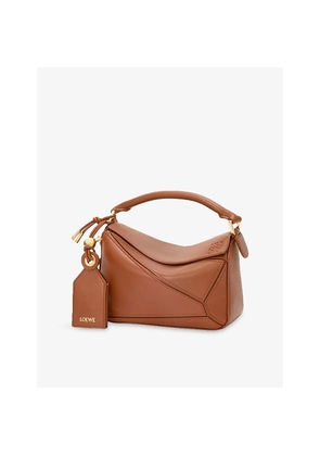 Womens Loewe Featherlight Puzzle Mini Leather Top-Handle Bag