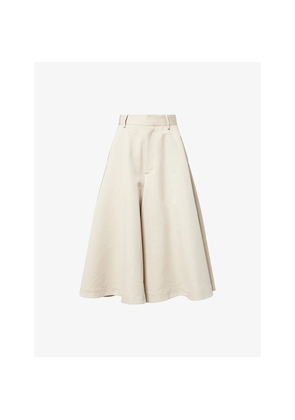 Womens Bottega Veneta Wide-Leg High-Rise Cotton and Silk-Twill Culottes