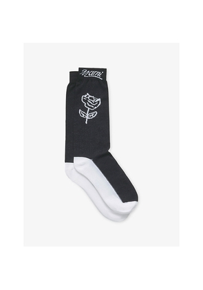 Womens Marni Sprayed Roses-Intarsia Cotton-Blend Mid-Calf Socks