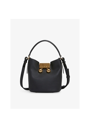 Womens Marni Trunkeroo Bucket Leather Shoulder Bag