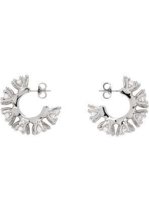 D'heygere Silver Wheel Hoop Earrings