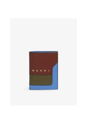Womens Marni Colour-Block Leather Bifold Wallet