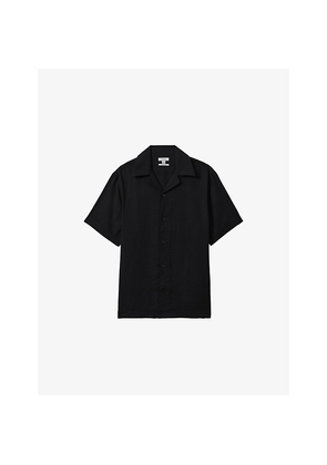 Mens Reiss Beldi Oversized-Fit Linen Shirt