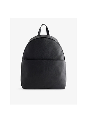 Mens Eleventy Pebble Leather Backpack