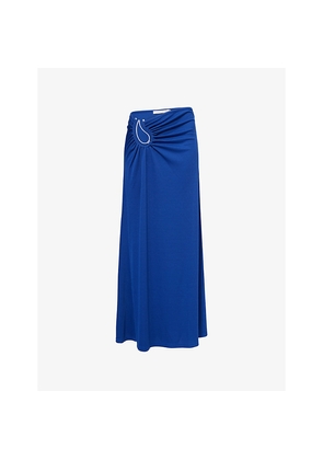 Womens Christopher Esber Paisley Ruched Jersey Maxi Skirt