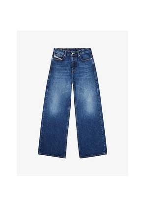Womens Diesel 1996 D-Sire Wide-Leg Denim Jeans