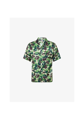Mens A Bathing Ape Bape Camouflage Woven Shirt