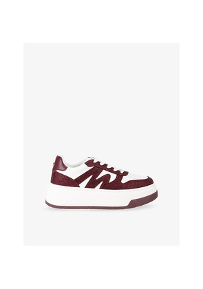 Womens Steve Madden Dynamo-R Faux-Leather Low-Top Trainers