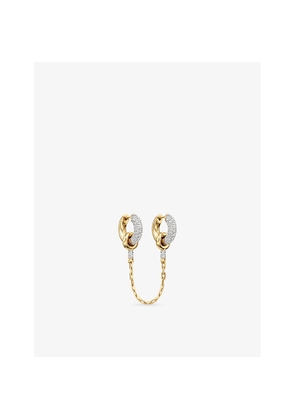 Womens Phoria Sugar Rush 18ct Gold Vermeil Plated 925 Sterling Silver and White Topaz Huggie Earrings