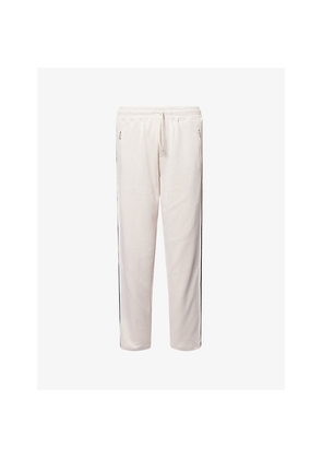 Mens Eleventy Striped-Tape Relaxed-Fit Cotton-Jersey Joggers