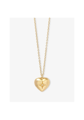 Womens Astley Clarke Mini Heart 18ct Yellow Gold Vermeil Locket Necklace
