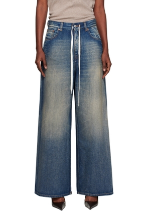 MM6 Maison Margiela Blue Wide-Leg Jeans