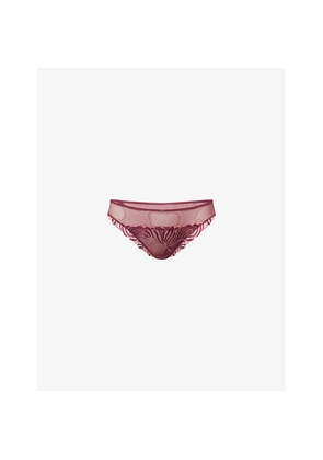 Womens Chantelle Legend Lace Stretch-Woven Tanga Briefs