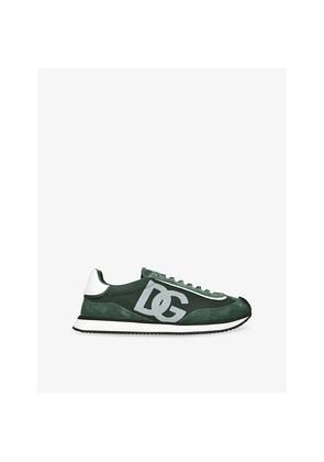 Mens Dolce & Gabbana Aria Woven and Suede Low-Top Trainers