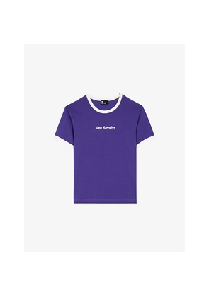 Womens The Kooples Logo-Print Short-Sleeve Cotton T-Shirt
