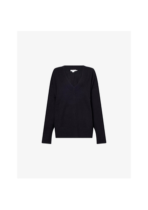 Womens Good American Deep V-Neck Knitted Jumper