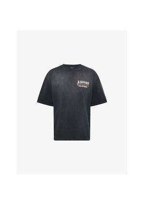 Mens Amiri Oversized-Fit Text-Print Cotton T-Shirt