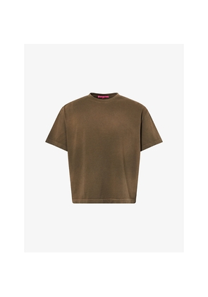 Mens The Elder Statesman Oversized Sun-Bleached Cotton-Cashmere Blend T-Shirt