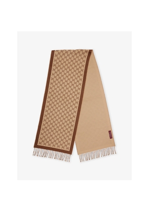 Gucci Monogram Knitted Wool Scarf