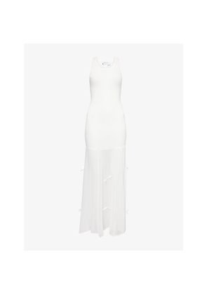 Womens Buci Nyc Metis Sheer Cotton-Jersey Tank Dress