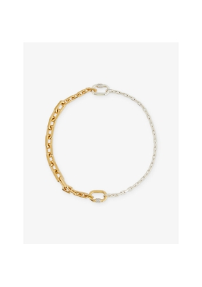 Womens Phoria Screw Chain 18ct Gold Vermeil and White Topaz Necklace