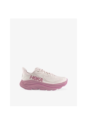 Womens Hoka Clifton 10 Knitted Low-Top Trainers
