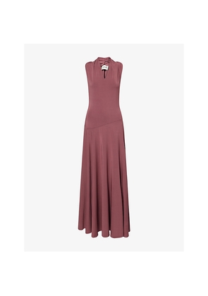 Womens Tove Vina V-Neck Stretch-Jersey Maxi Dress
