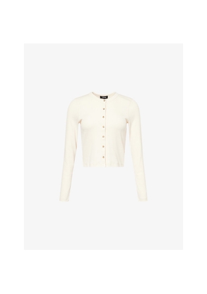 Womens Me And Em Ultimate Stretch Rib-Knit Cotton Cardigan