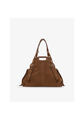 Womens Maje Miss M XL Suede Shoulder Bag