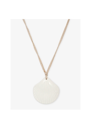 Womens Heaven Mayhem Aster Shell Silk Cord Necklace