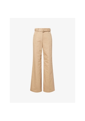 Womens Gabriela Hearst Norman Straight-Leg Cotton Trousers