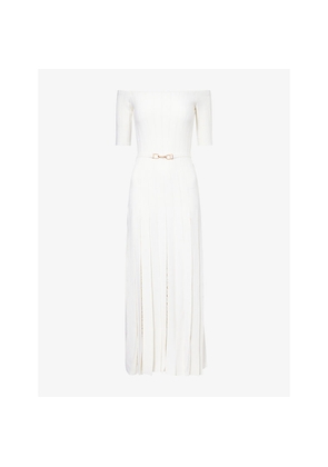 Womens Gabriela Hearst Kurt Open-Knit Wool Maxi Dress