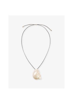 Womens Heaven Mayhem Sea Shell and Cord Pendant Necklace