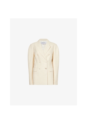 Womens Gabriela Hearst Sedna Double-Breasted Silk Blazer