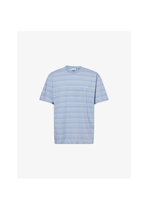 Mens Carhartt WIP Brodine Striped-Print Cotton-Jersey T-Shirt