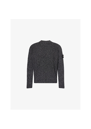 Mens Stone Island Reflective Knit Crewneck Wool Blend Jumper