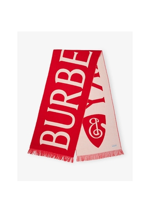 Burberry Football Logo Wool Scarf