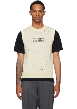 MM6 Maison Margiela Off-White Numeric Knit Vest