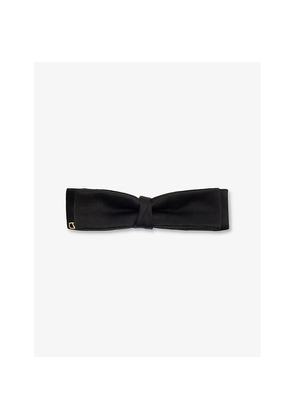 Womens Valentino Garavani Bow Silk and Cotton Hair Clip