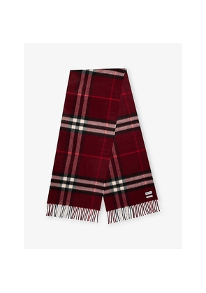 Womens Burberry Check-Pattern Cashmere Scarf