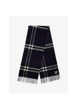 Womens Burberry Check-Pattern Cashmere Scarf