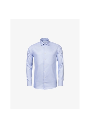 Mens Eton Cutaway Collar Single-Cuff Slim-Fit Cotton Shirt