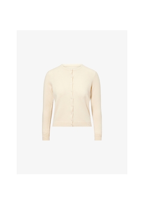 Womens Maison Margiela Round-Neck Regular-Fit Wool Cardigan