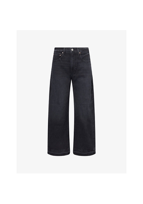 Womens Paige Arellia Ankle Barrel-Leg Stretch-Denim Blend Jeans