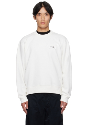 MM6 Maison Margiela Off-White Logo Patch Sweatshirt