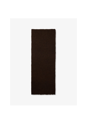 Mens Rick Owens Long Ribbed Knitted Scarf